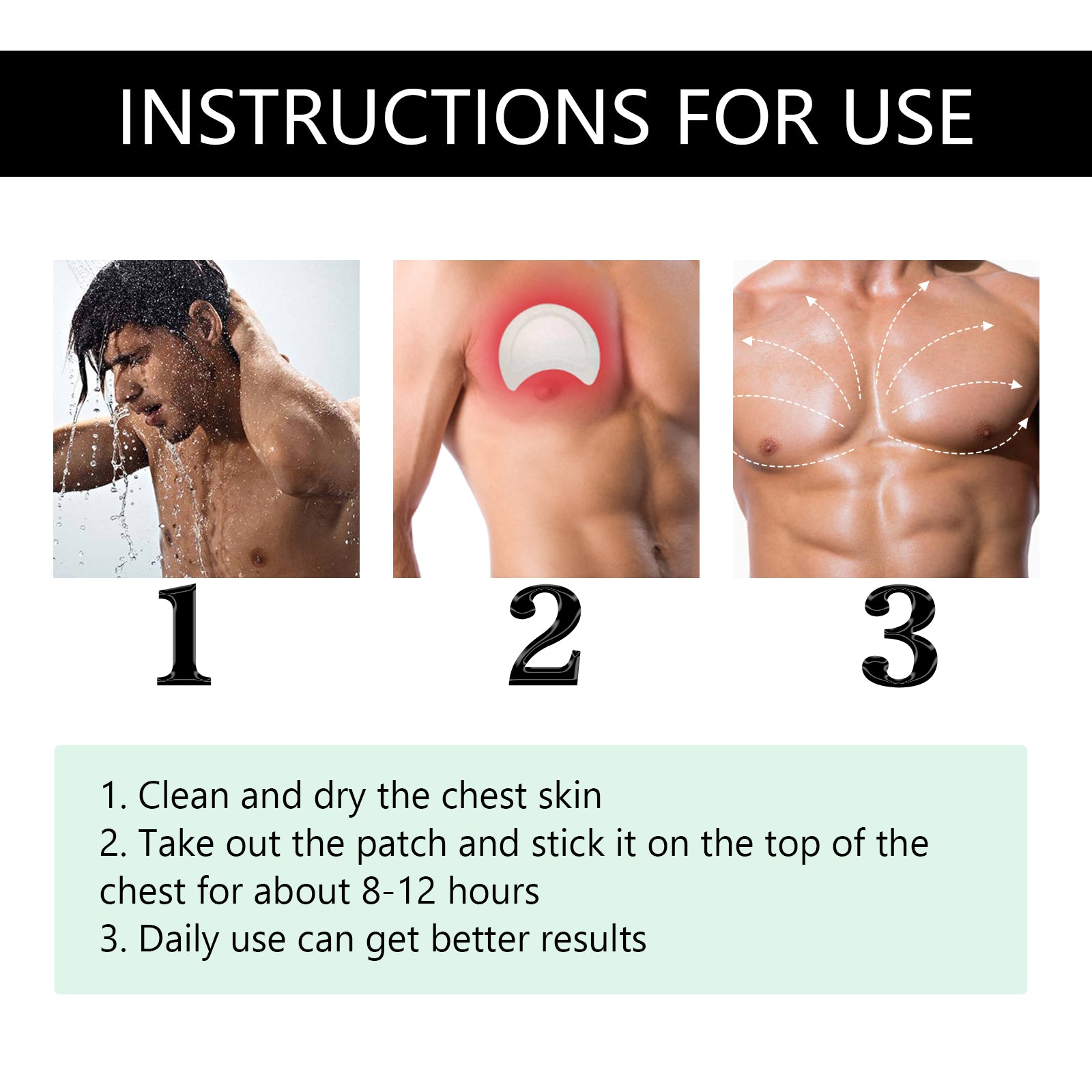 South Moon Men’s Chest Firming Patch – Tighten, Tone & Sculpt Chest Muscles