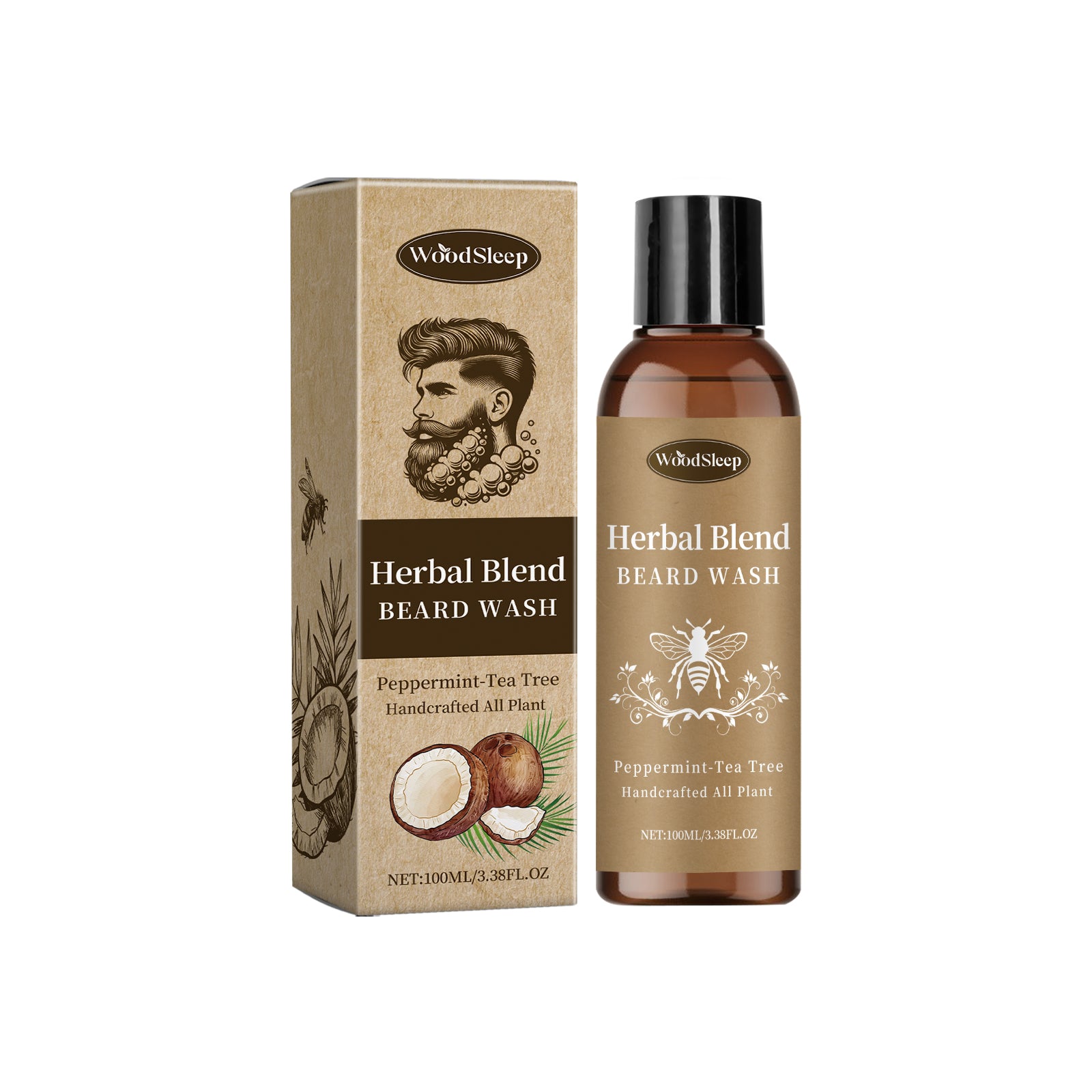 WoodSleep Men’s Beard Wash – Deep Clean & Moisturizing Care