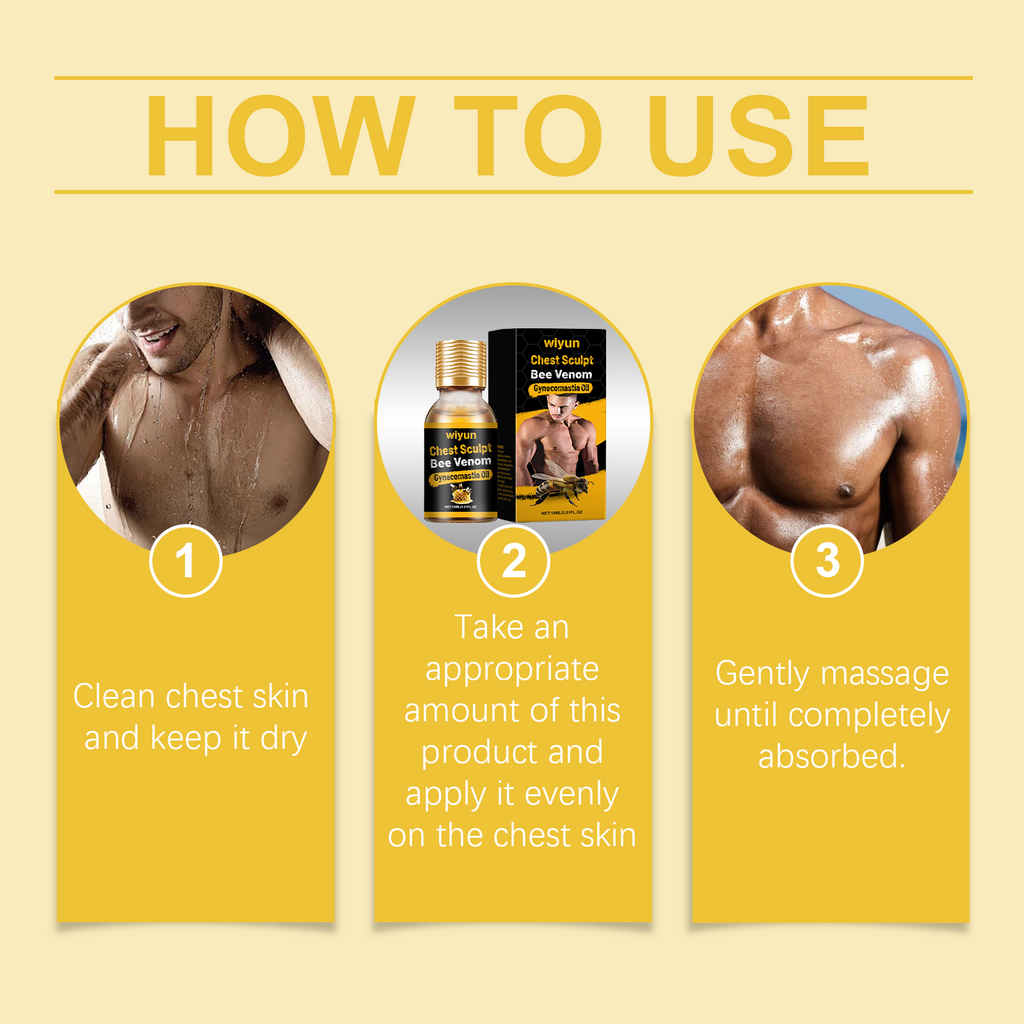 Wiyun Men’s Chest Massage Oil – Hydrating & Firming Body Care Oil