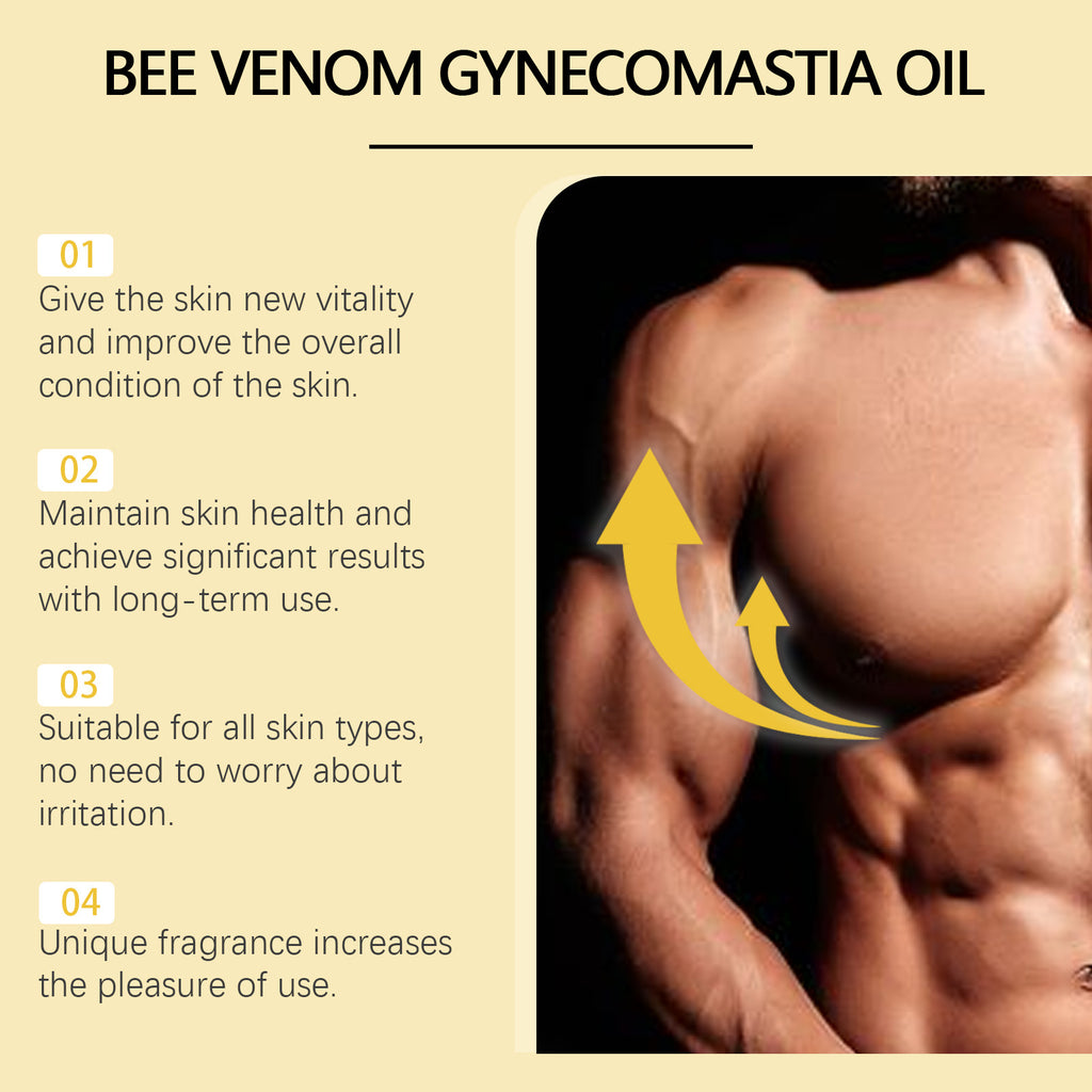 Ximonth Men’s Bee Venom Chest Oil – Firm & Sculpt Skin