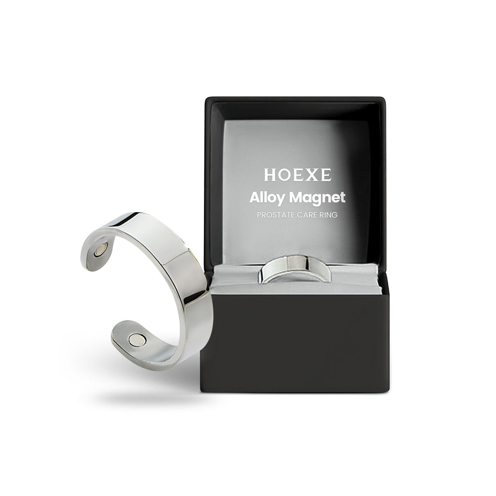 Hoexe silver Magnetic Ring Body Comfortable Sports Portable Simple Men's Daily Accessory Ring