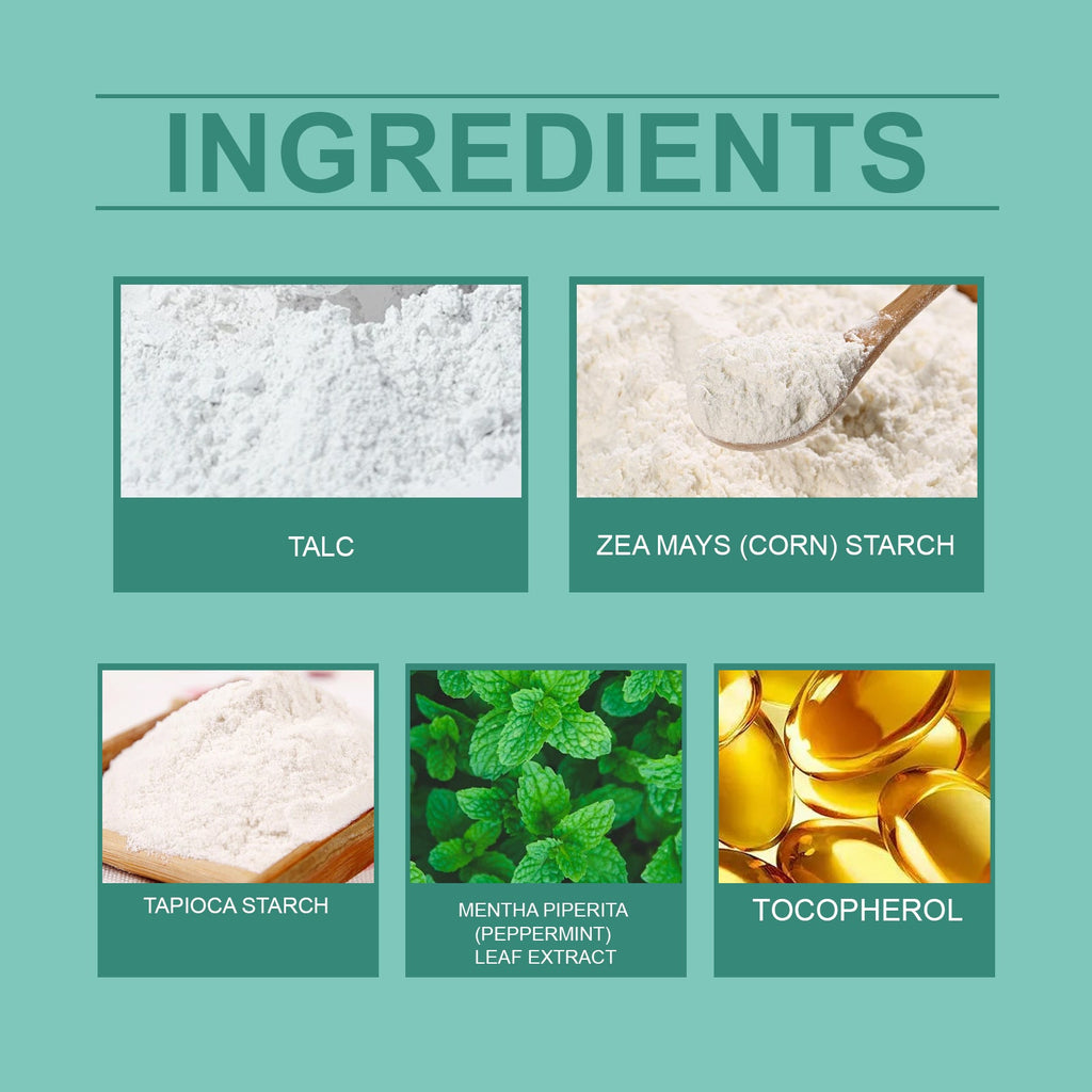 Ximonth Men's Care Body Powder Skin Care Sweat Absorption Breathable plaid Refreshing Mint Daily Care