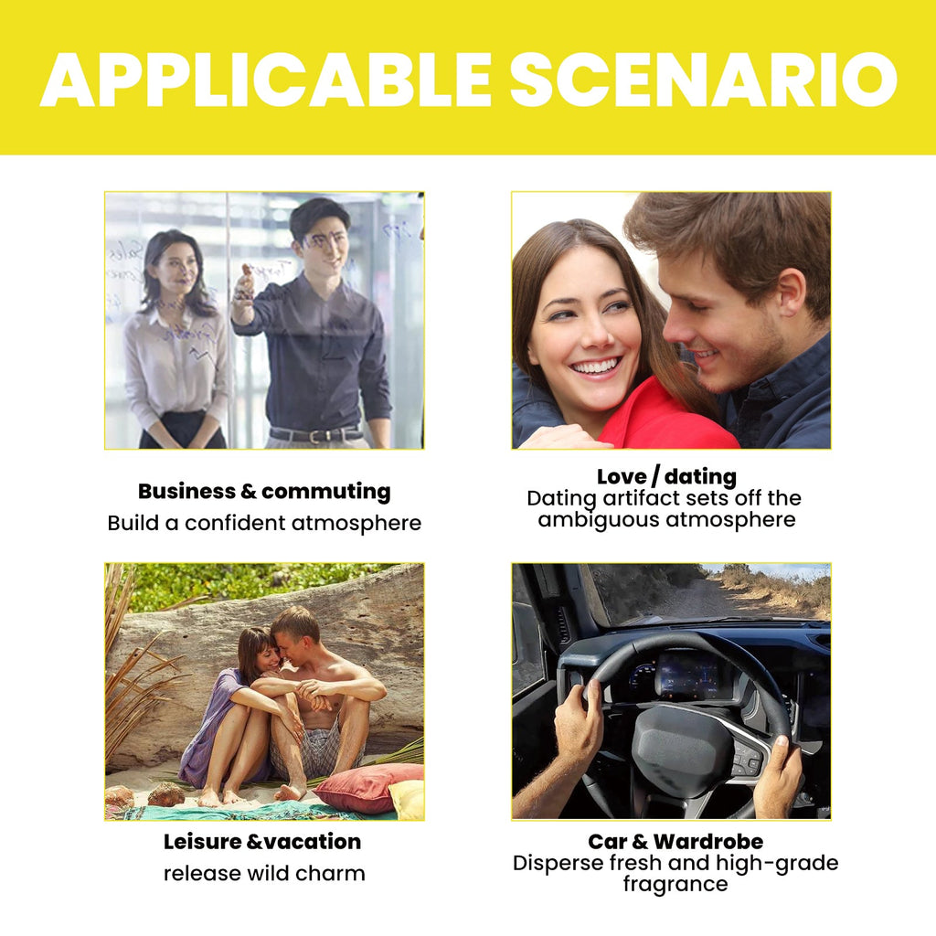 North Moon Pheromone Natural Body Essential Oil (Yellow) Natural Fresh Body Long-lasting Fragrance Men's and Women's Perfume Essential Oil