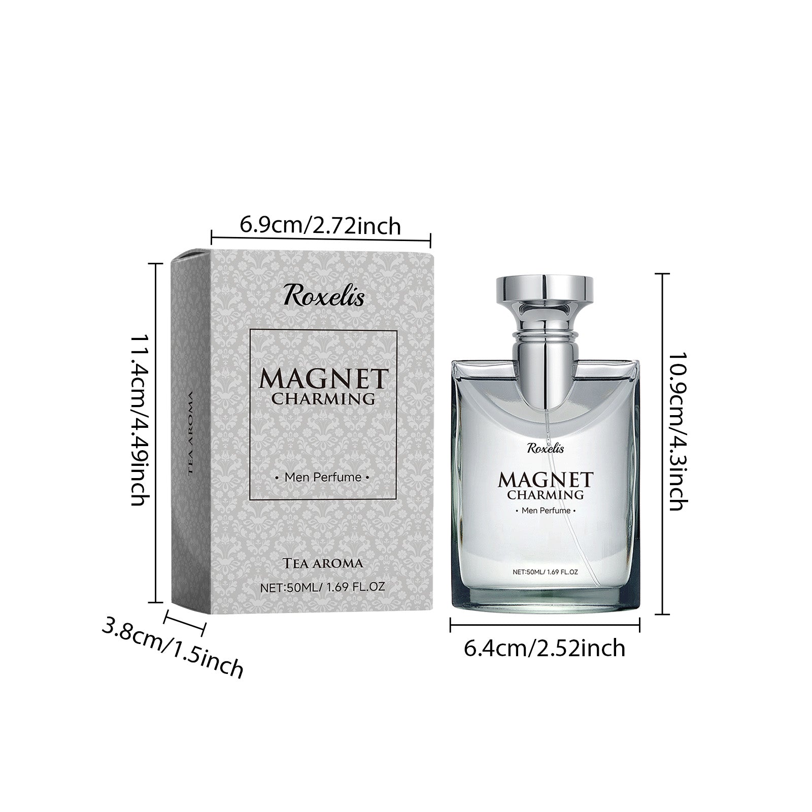Roxelis Men's Perfume Tea Scent Natural Fresh Long-lasting Fragrance Releases Charm Couple Dating Men's Atmosphere Niche Perfume