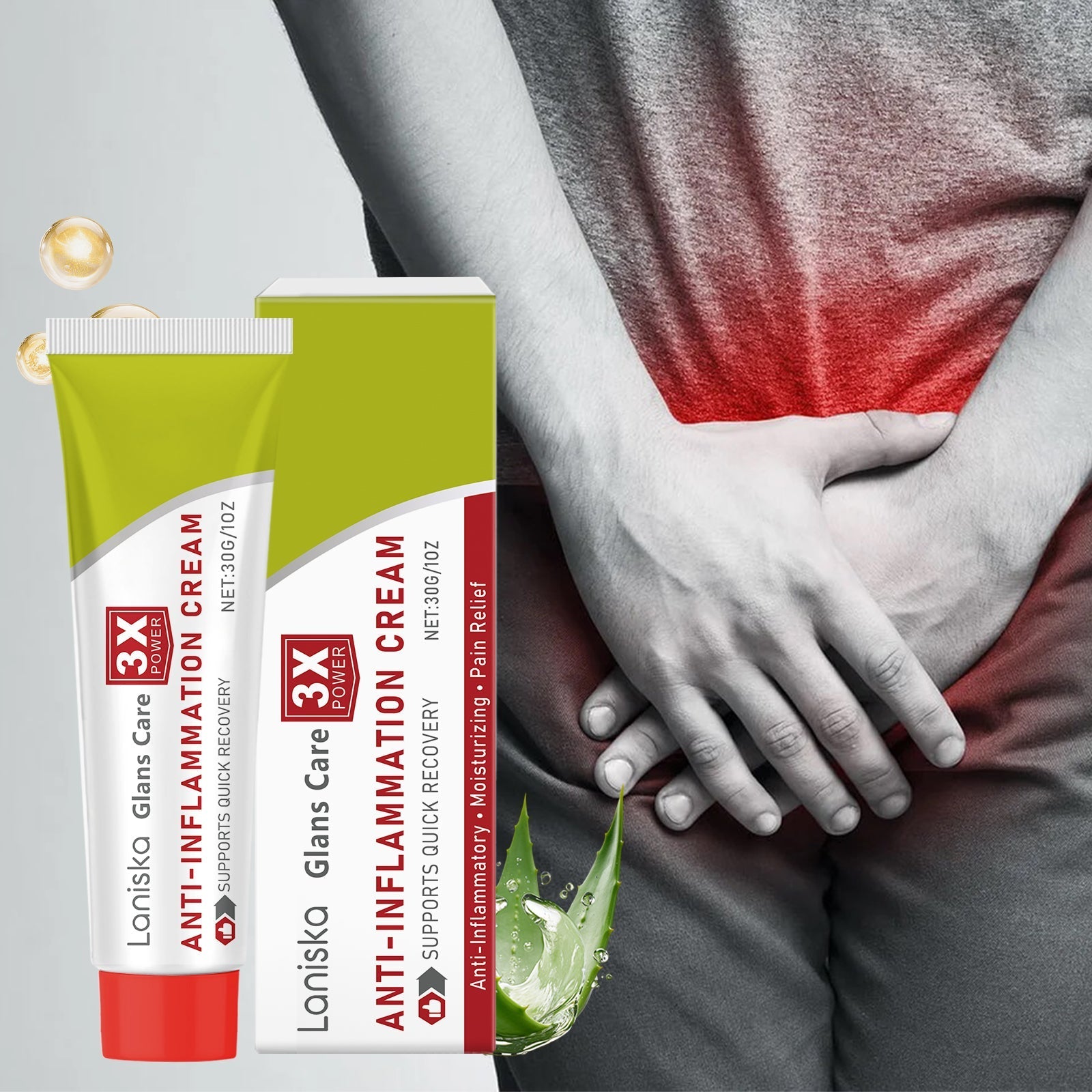 Laniska Men's Care Cream Men's daily care to relieve discomfort, moisturize and nourish skin repair cream