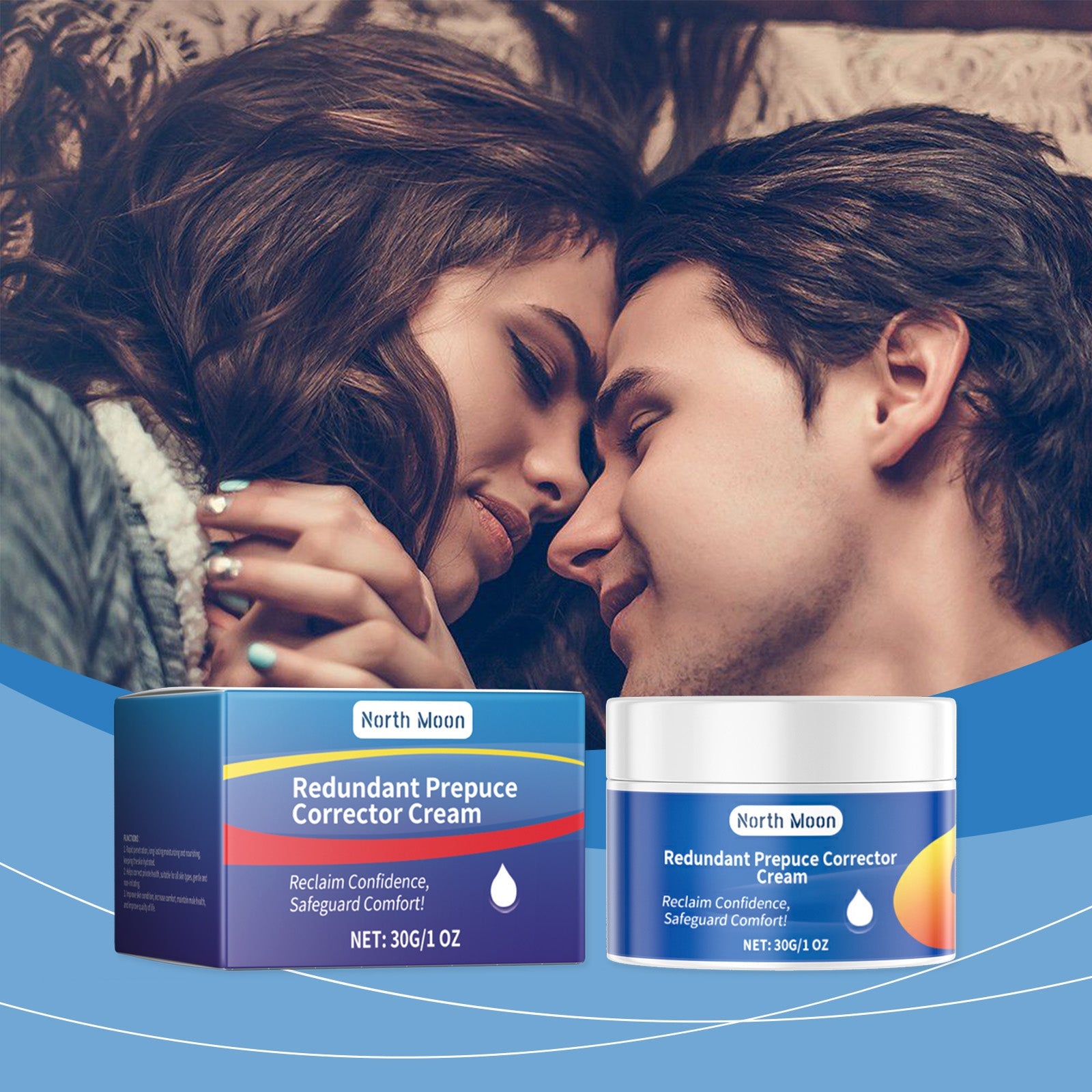 North Moon Men's Neck Cream Herbal ingredients gentle soothing body repair moisturizing care cream