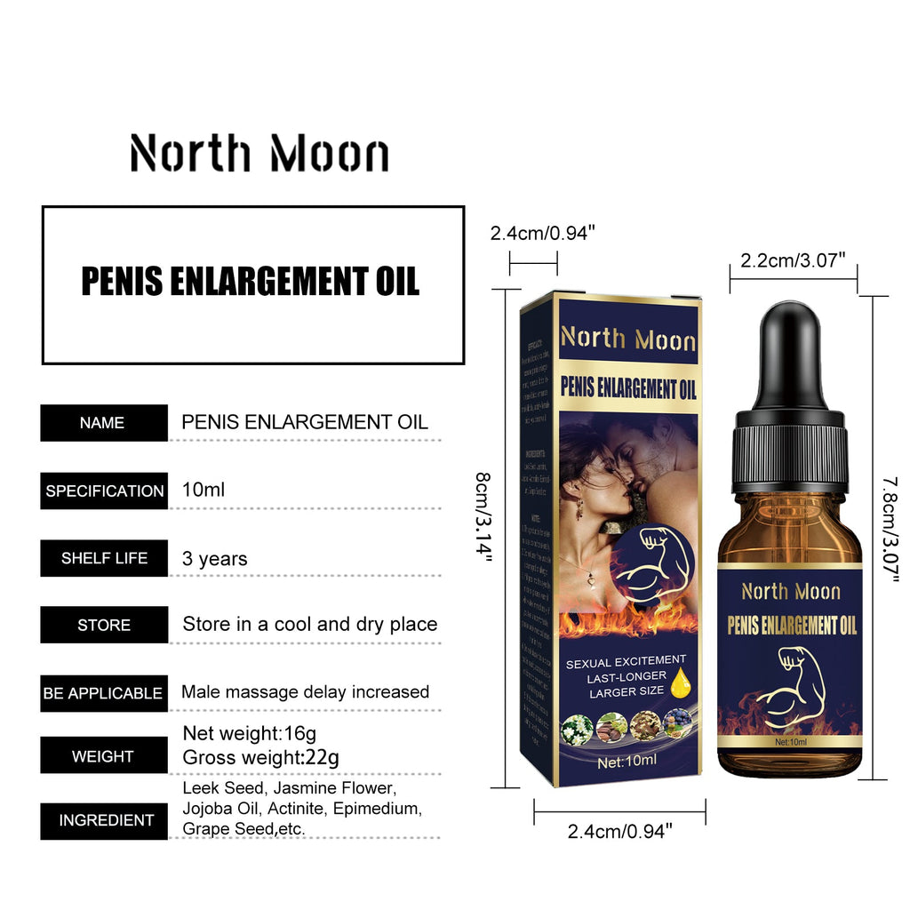 North moon Penis Massage Enlargement Oil Men's Private Parts Massage Delayed Enlargement Private Parts Care Essential Oil