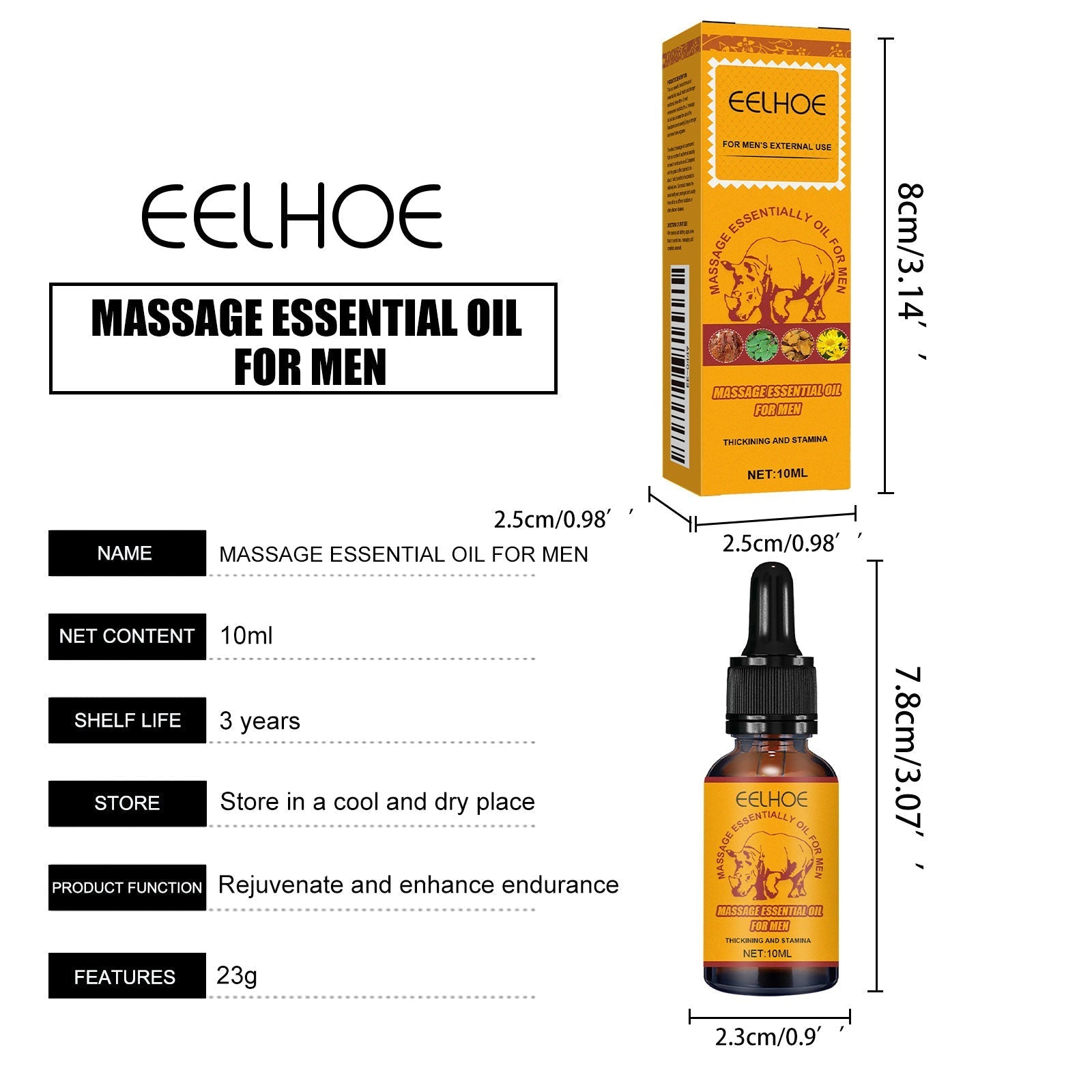 EELHOE Men's Massage Essential Oil Men's maintenance massage care essential oil body care maintenance essential oil