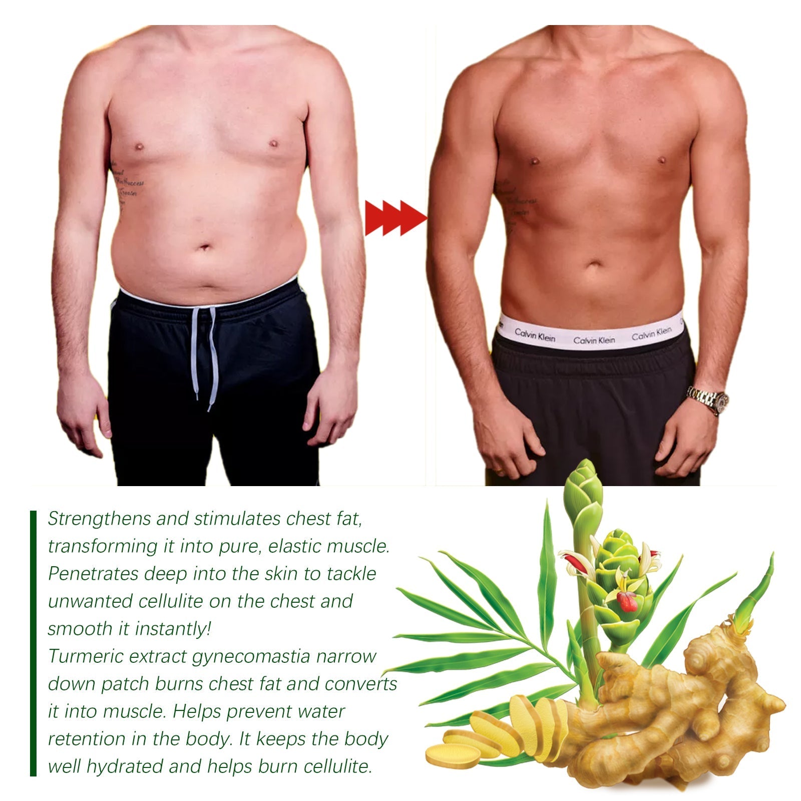 EELHOE Male Chest Care Patch Firming Chest Skin Anti-Sagging Men's Chest Firming Care Patch