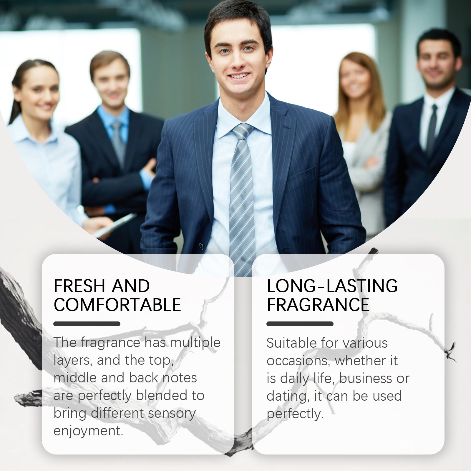 Jaysuing Fearless Men's Perfume Classic High-End Light Fragrance Woody Men's Date Long-Lasting Scent Niche Fresh