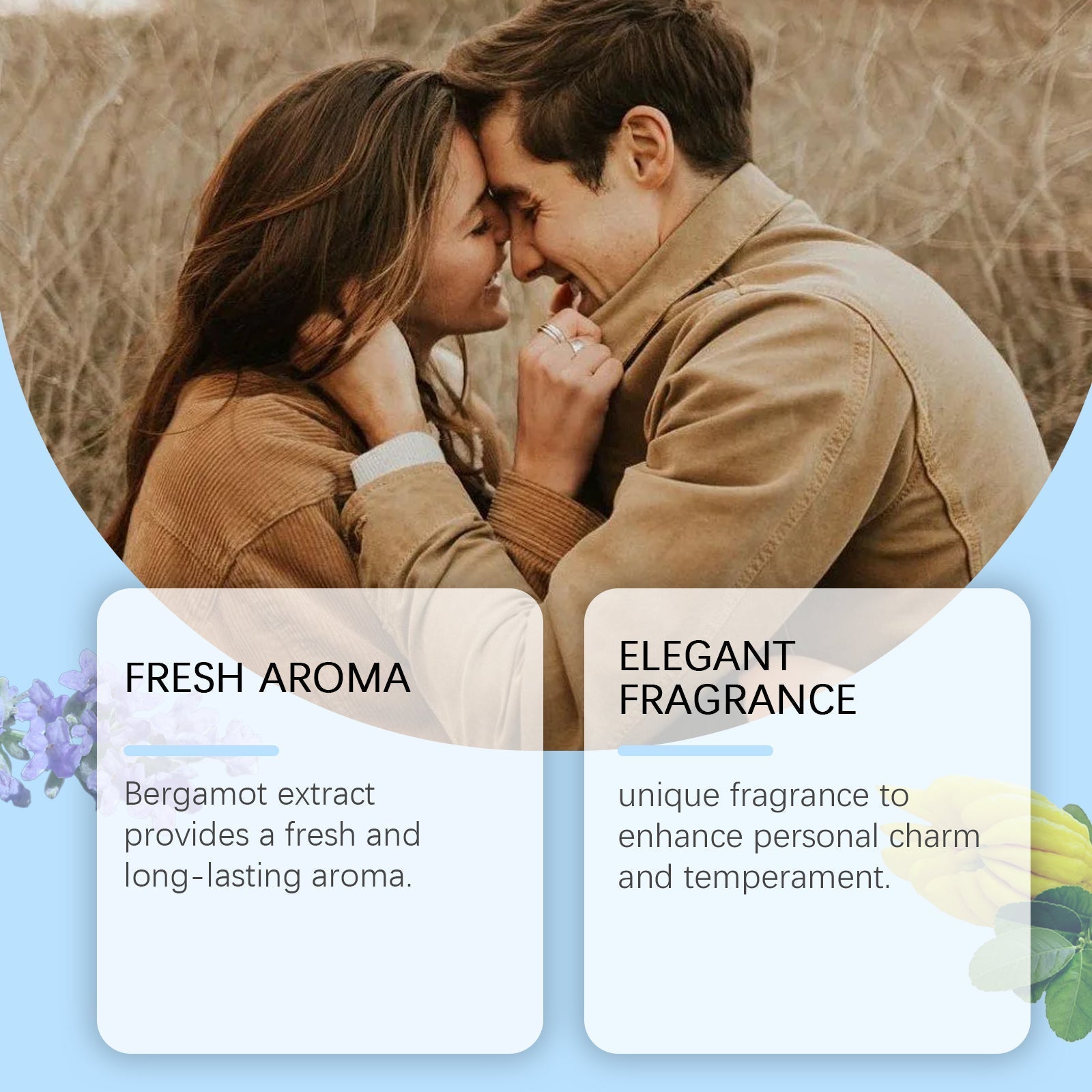 Roxelis Personalized Men's Perfume Bergamot Fragrance Lasting Release Men's Charm Couple Dating Atmosphere Perfume