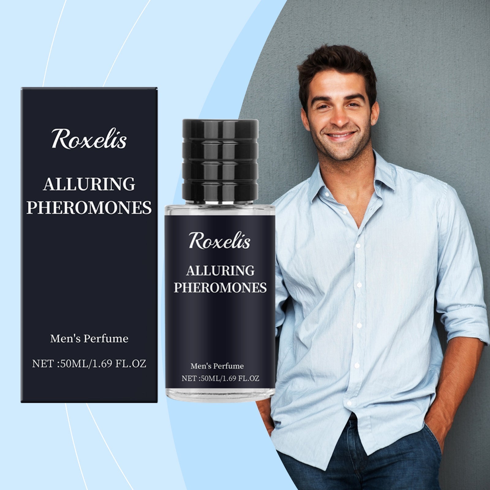 Roxelis Personalized Men's Perfume Bergamot Fragrance Lasting Release Men's Charm Couple Dating Atmosphere Perfume