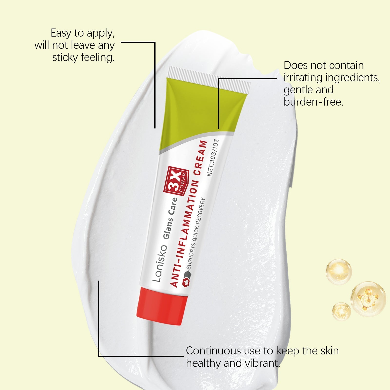 Laniska Men's Care Cream Men's daily care to relieve discomfort, moisturize and nourish skin repair cream