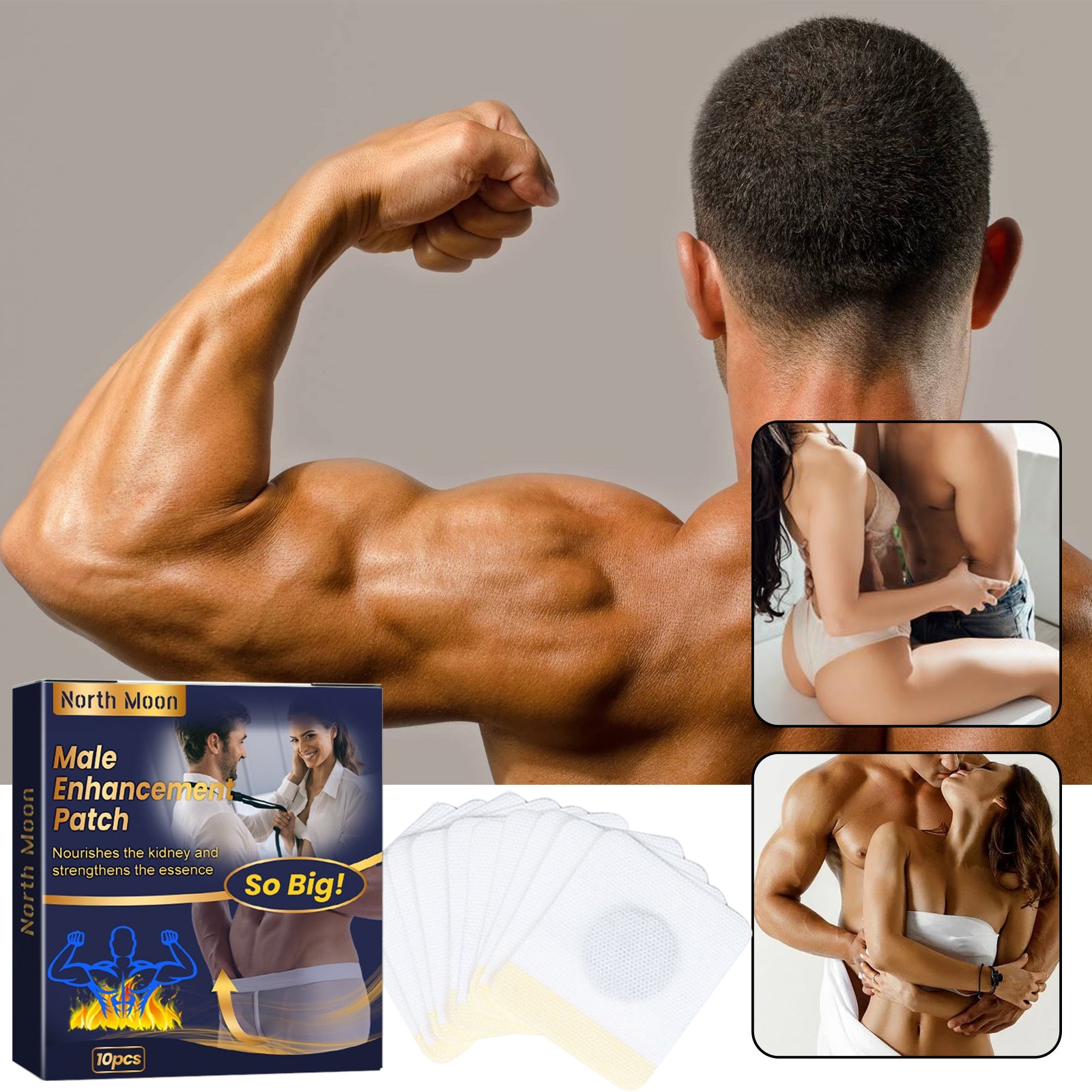 North moon Male Enhancement Patch Men's Nourishing Kidney and Enhancing Essence Private Care Sexual Function Enhancement Patch