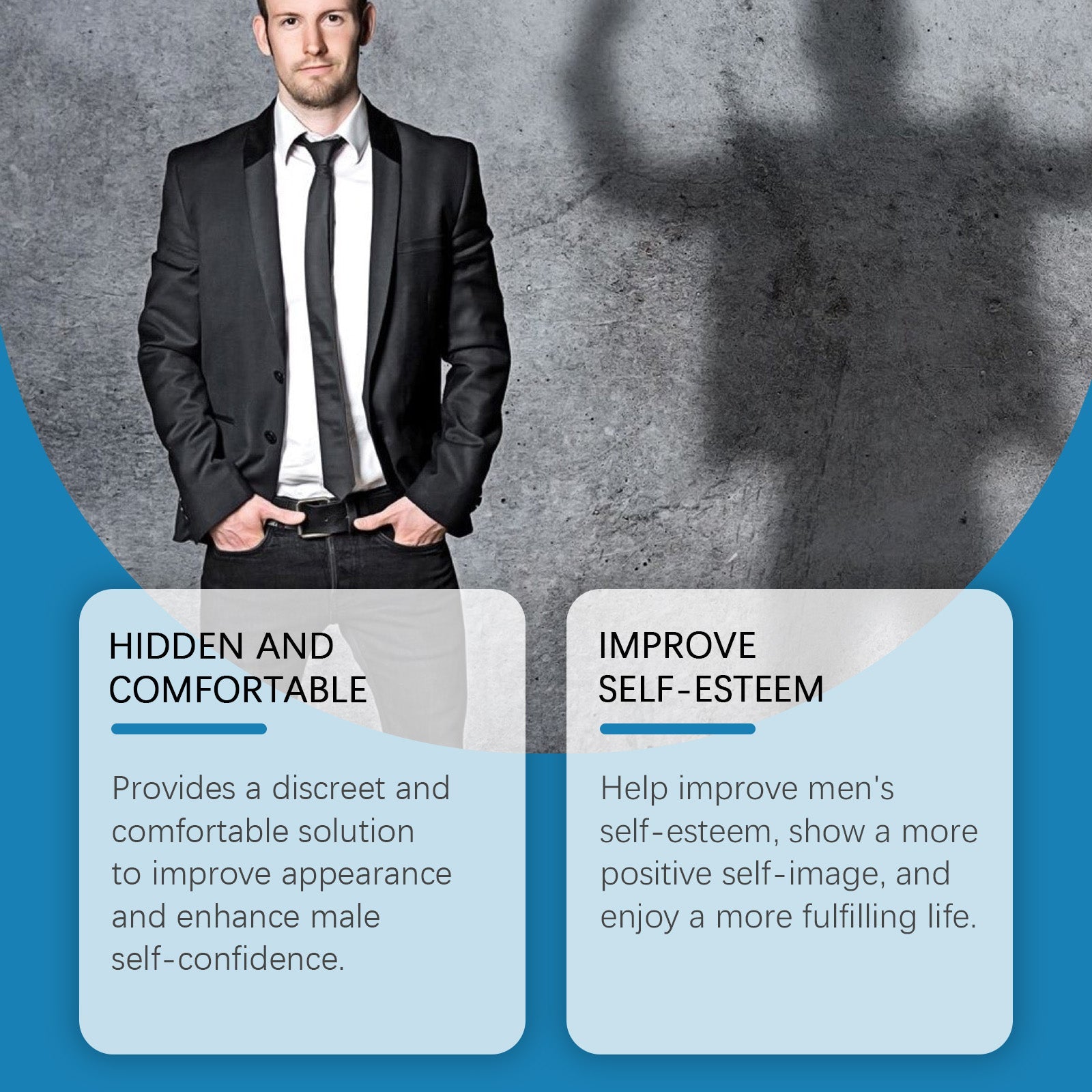 North Moon Men's Body Care Pad Men's Body Care Breathable Anti-Wear Comfortable Material Care Pad