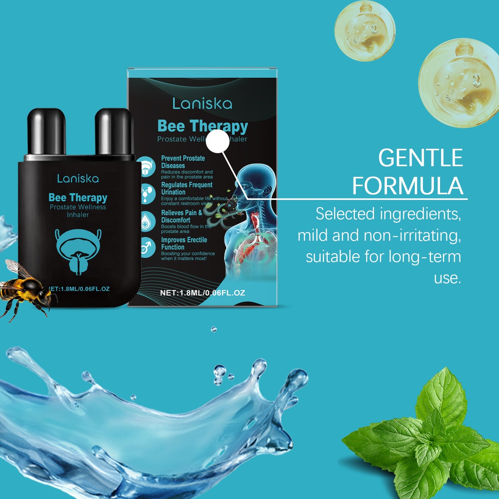 Laniska Male Care Nasal Inhaler Enhance Male Vitality Relieve Discomfort Body Improvement Nasal Inhaler