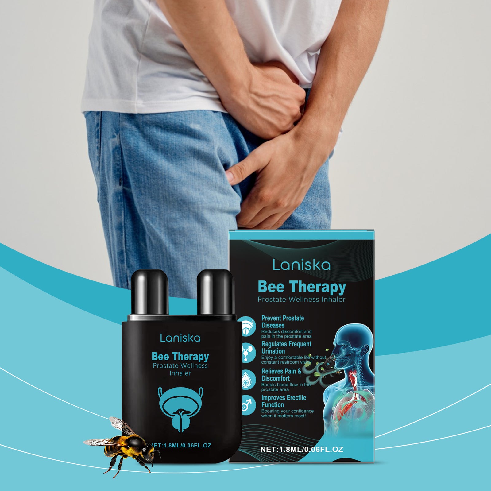 Laniska Male Care Nasal Inhaler Enhance Male Vitality Relieve Discomfort Body Improvement Nasal Inhaler