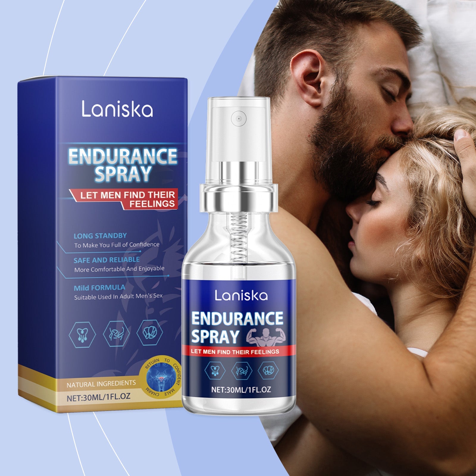 Laniska Men's Repair Spray Easy Care Men's Comfort Enhancing Body Spray