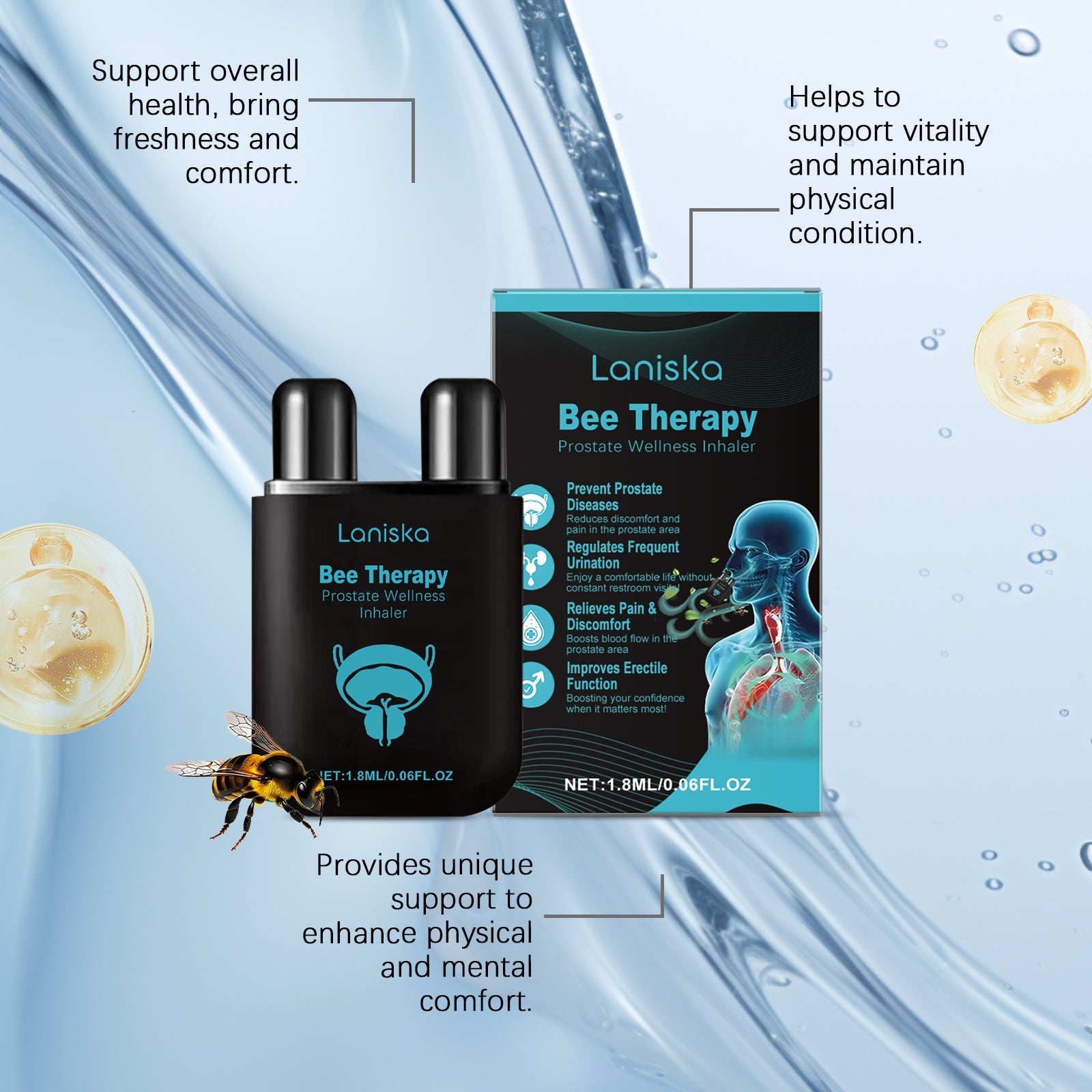 Laniska Male Care Nasal Inhaler Enhance Male Vitality Relieve Discomfort Body Improvement Nasal Inhaler