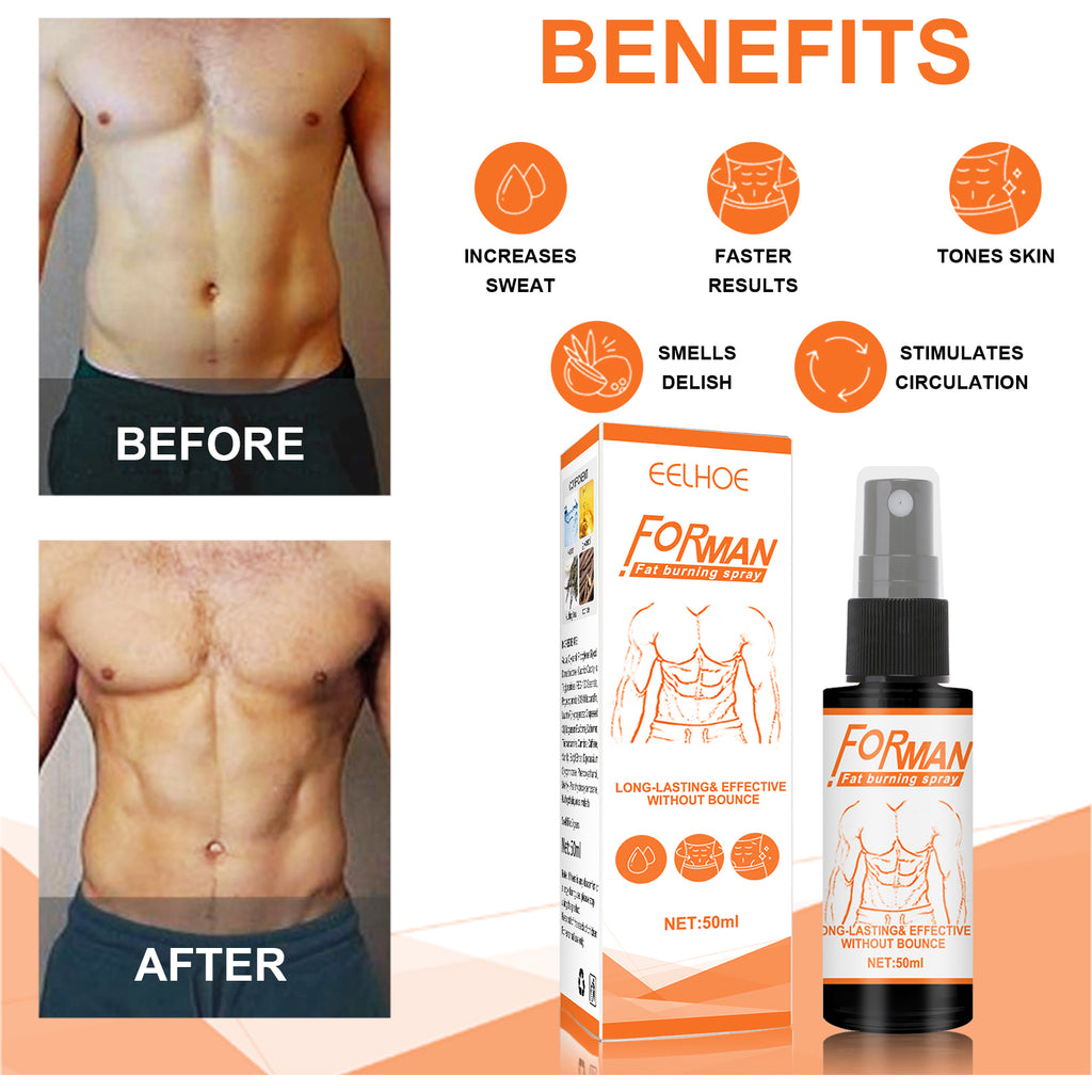 EELHOE Men’s Abs Sculpting Spray – Sweat & Define Core Muscles